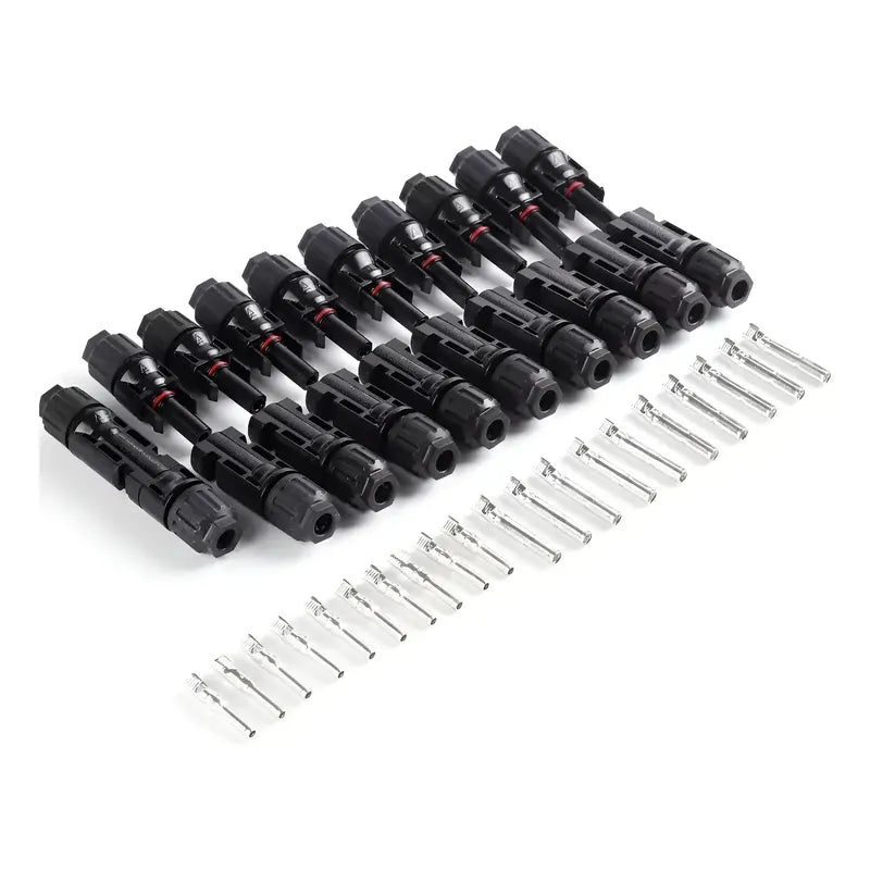 10 X Conectores Mc4 Macho Hembra Panel Solar Fotovoltaico Negro