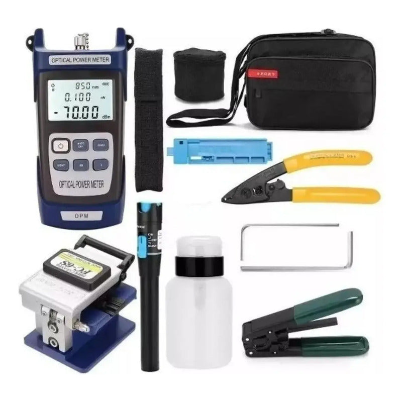 Kit De Herramientas De Fibra Óptica Ftth Power Meter Fc-6s Azul