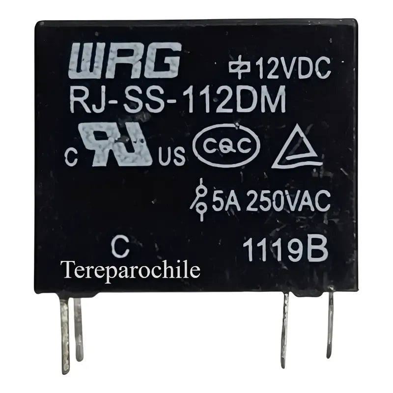 Relé Electromecánico 12v 5a 250vac 4 Pines Rj-ss-112dm