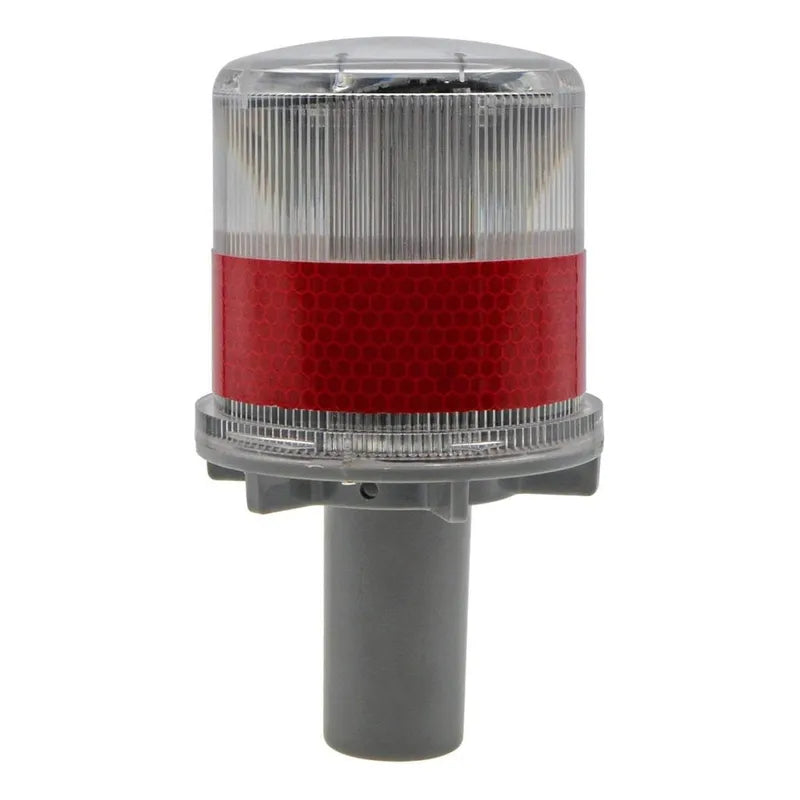Baliza Solar Roja Luz Advertencia Led Interperie Intermitent
