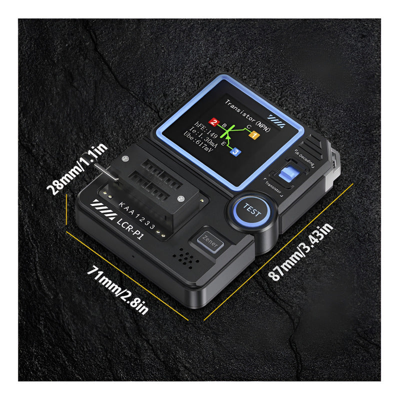 Probador Transistores Diodos Condensadores Tester Esr Lcr-p1