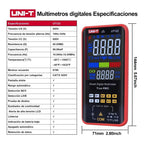 Multimetro Digital Recargable Ut122 Ac/dc Ncv Cat3 600v