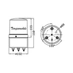 Lampara Led Baliza 12v - 24v Dc Alarma Control Acceso Porton