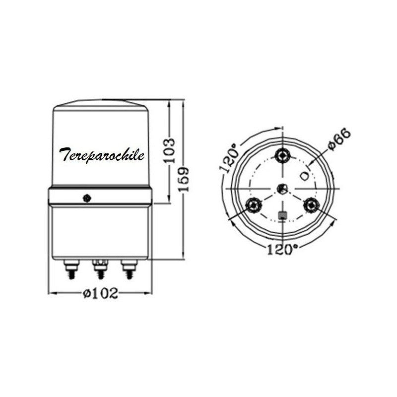 Baliza Led 220v Para Alarma Control De Acceso Y Seguridad Rojo
