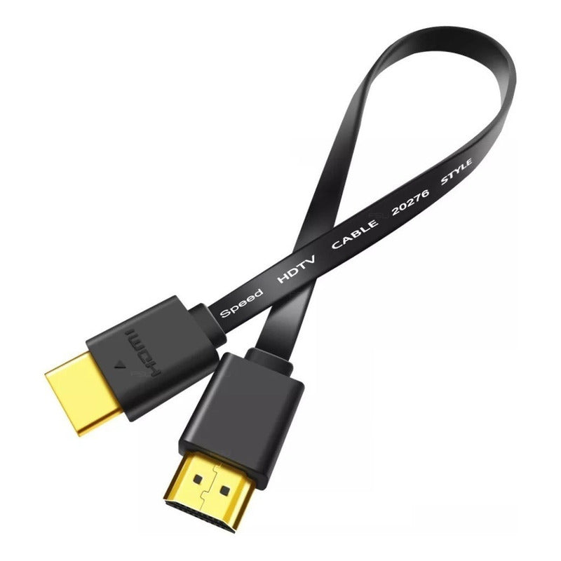 Cable Hdmi Plano 30cm Hdtv Macho A Macho 1080 Hd 4k 3d