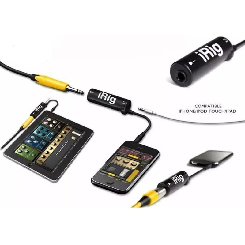 Adaptador Irig Amplitube Para iPhone iPad Guitarra Bajo