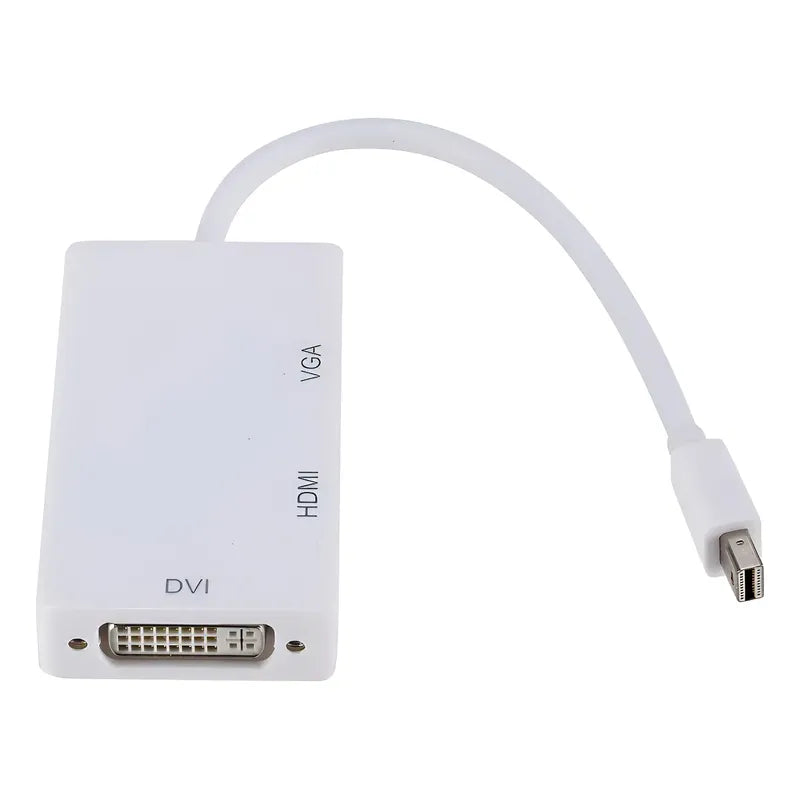 Adaptador Mini Displayport Para Thunderbolt Mac Hdmi Vga Dvi Blanco