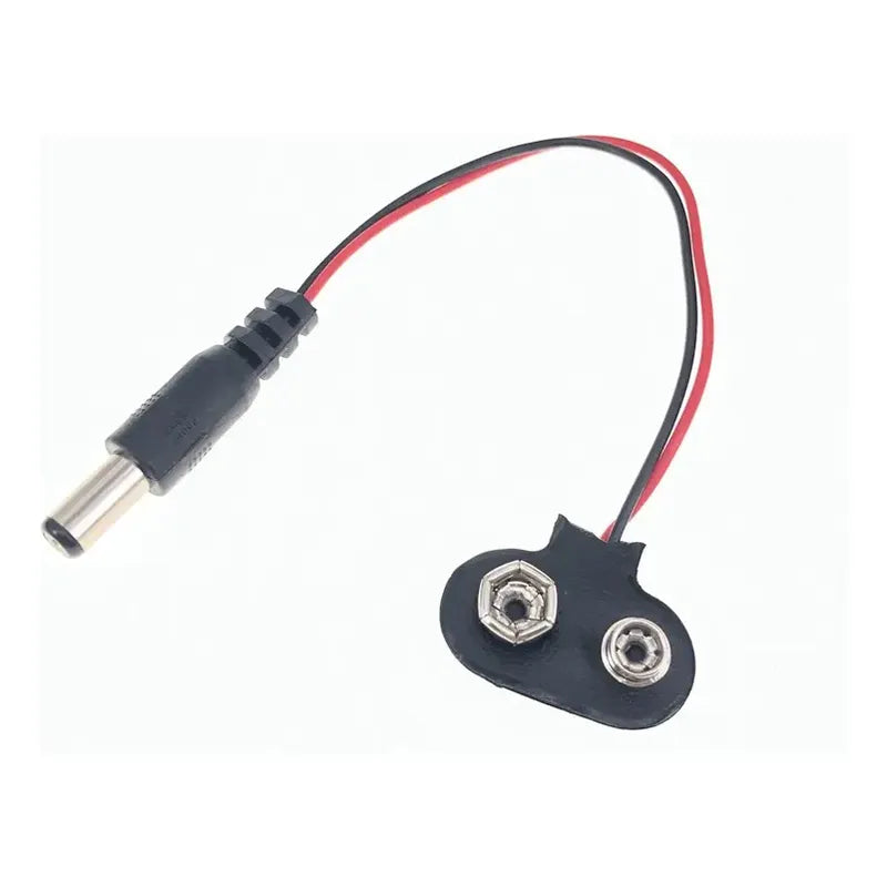 Cable Poder Macho Bateria 9v Conector Plug 5.5 X2.5mm Negro
