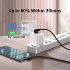 Cable Usb Tipo C 3.0 Carga Rápida 3mt 90° L Luz Led 3a Negro