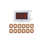 Timbre Inalambrico Mesa Restaurante Garzon 12 Botones Pager Marrón