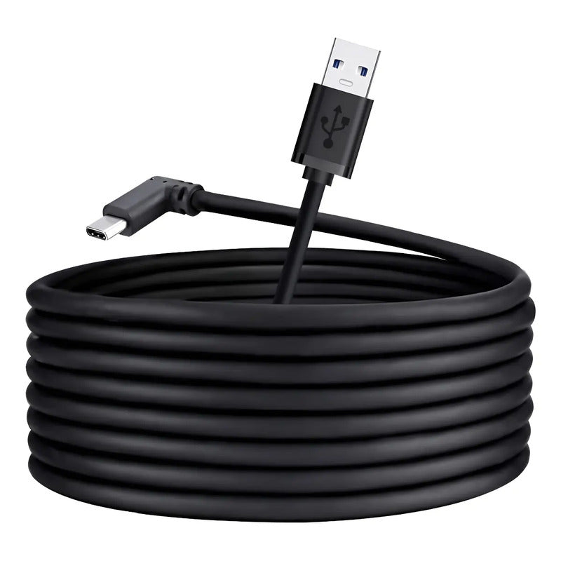 Cable Usb 5mt Para Oculus Link Quest 3 Vr Usb-c A 3.2 5gb Negro