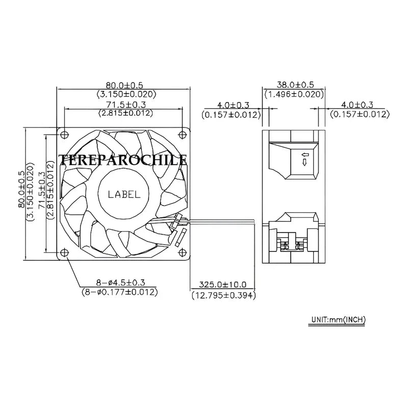 Ventilador Ups Soldadora 24v 80x38mm 8cm Igual A Ydm8038s24