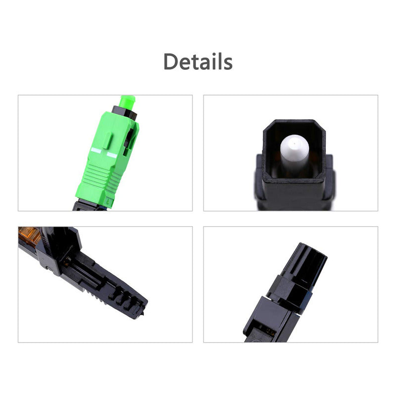 10 X Conectores Rápidos Sc/apc Fibra Óptica Ftth 10 Unidades