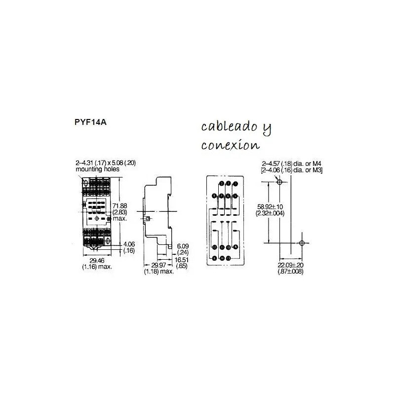 Rele 12v 4pdt My4n-j Relay 4no - 4nc Relay Hh54p Con Base