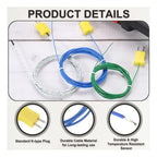 Termocupla Tipo K Tp-01 Conector Macho -50 A 200°c 2metros