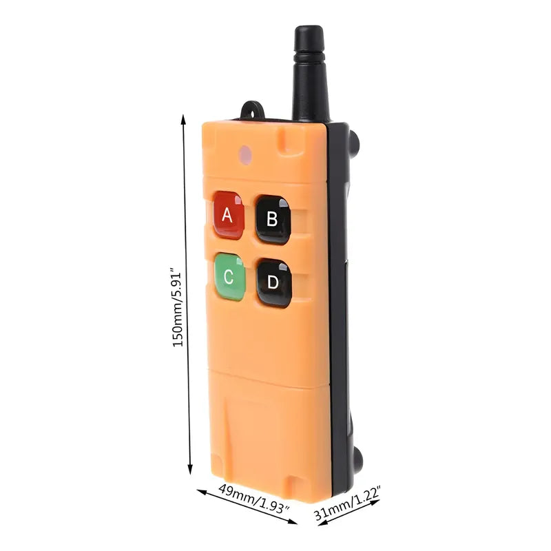 Control Remoto Industrial 4 Vias Puente Grua Motor Elevador