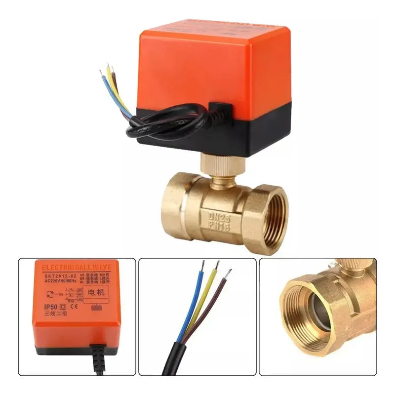 Electro Valvula Bola Llave Motorizada 220v Dn25 Actuador