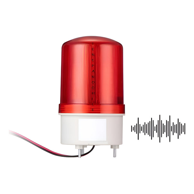 Baliza Giratoria Led Con Sirena 220v Rojo Porton Alarma