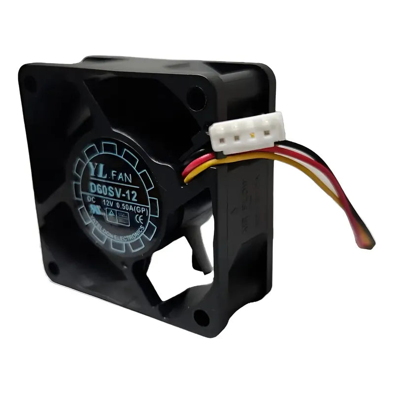 Ventilador Fan Cooler D60sv-12 12v 60x25mm 6cm 6025 3 Cables Negro