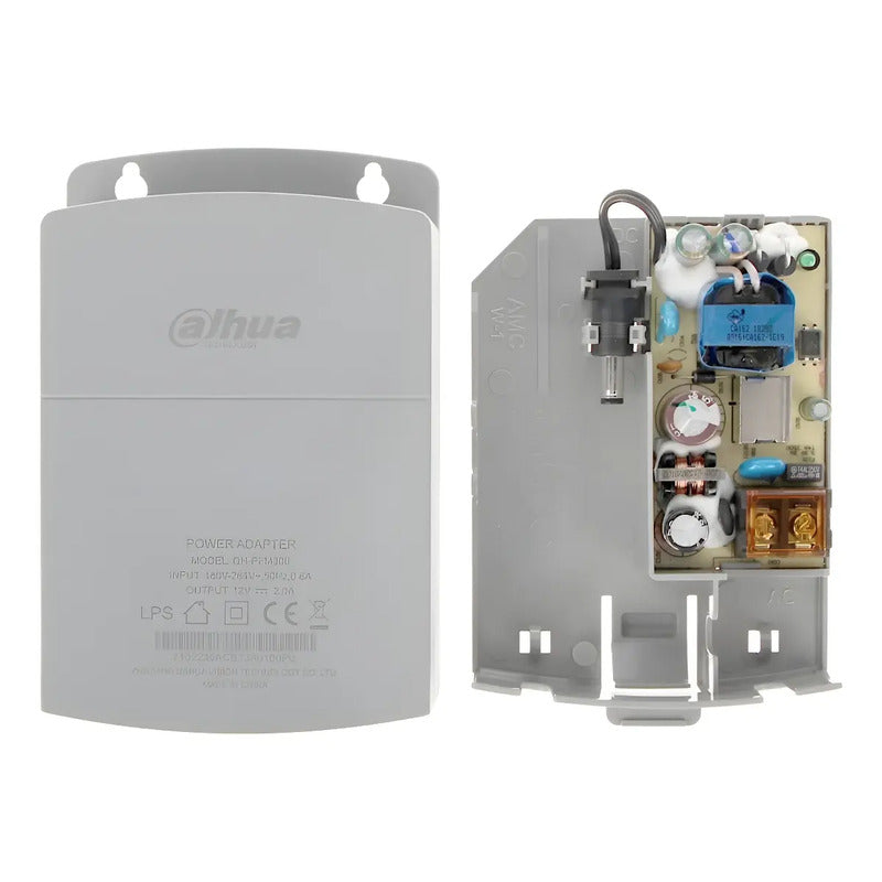 Fuente Poder Profesional Cctv Dahua 12v 2a Exterior Gris