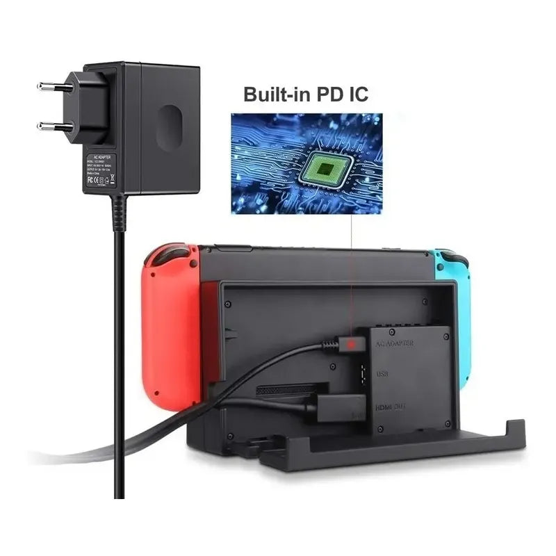 Cargador Para Nintendo Switch Y Oled - Compatible Base Dock