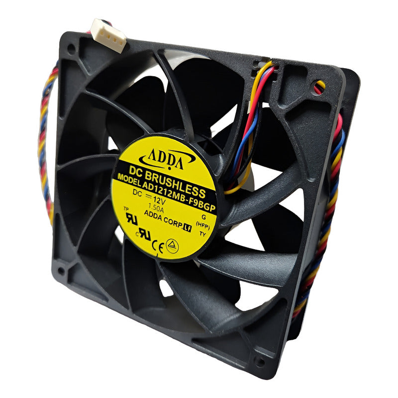 Ventilador Fan Cooler Ad1212mb-f9bgp 120x38mm 12v 4 Pines 12 Cm Negro Plástico 7