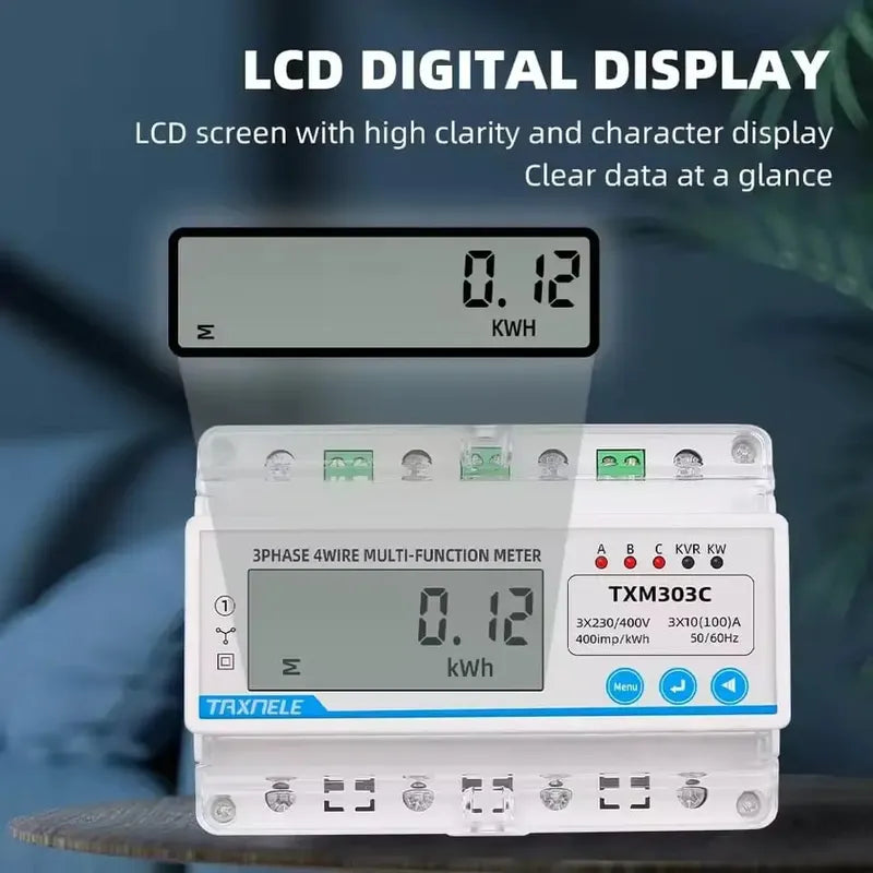 Medidor Remarcador Digital Rs485 Trifasico 100a 380v Kwh 220