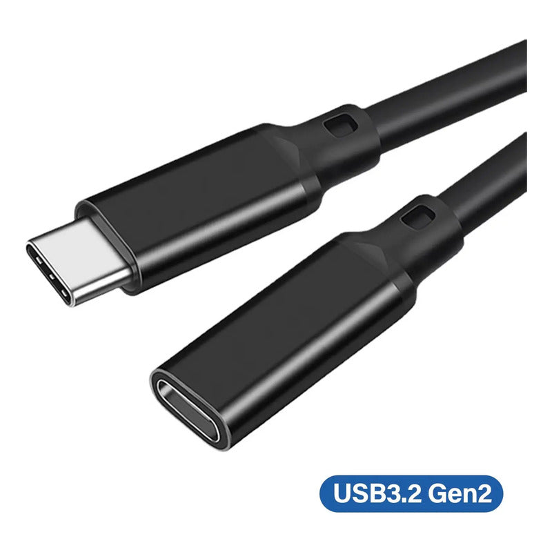 Cable Extension Usb-c 3.1 Gen2 10gbps Pd 100w 4k 60hz 3m Negro