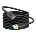 Cable Extensión Alargador Usb A Macho-hembra 3 Metros Usb3.0 Negro
