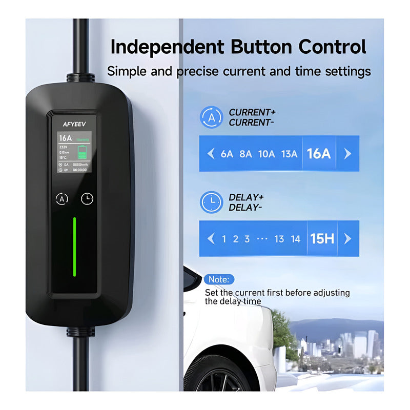 Cargador Ev Automovil Electrico 3600w 16a Gbt Portatil 3.5m Negro