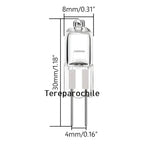 2x Ampolletas Bipin Halogena Tubular 12volt 35w Conector G4 Blanco Cálido