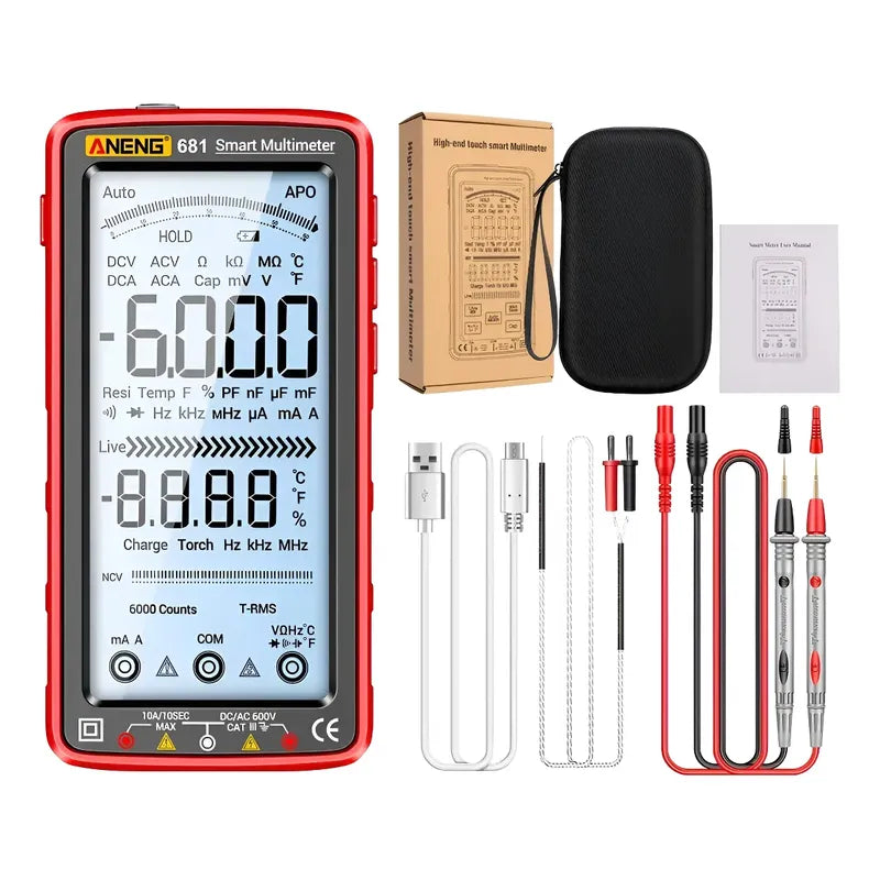 Multimetro Tester Digital Inteligente 6000d Dc/ac Recargable