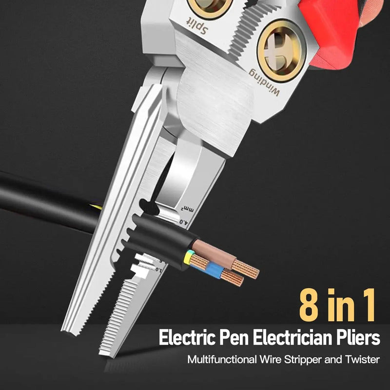 Alicate Electricista Tereparochile 8 En 1 Pelacable Prueba Voltaje