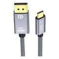 Cable Usb C A Displayport 1.4 8k 60hz 4k 144hz 2 Metros Alta Velocidad Resolución Gris