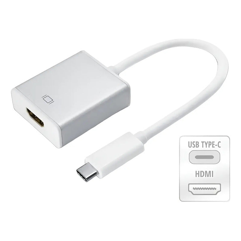 Cable Adaptador Convertidor Usb 3.1 Tipo C A Hdmi 4k 10gbps Blanco