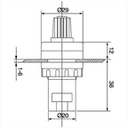 Potenciómetro Precisión La42dwq-22 10k Ohm 2w - 22mm Vsd Vfd