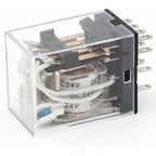Rele 24v 4pdt My4n-j Relay 4no - 4nc Relay Hh54p Con Base