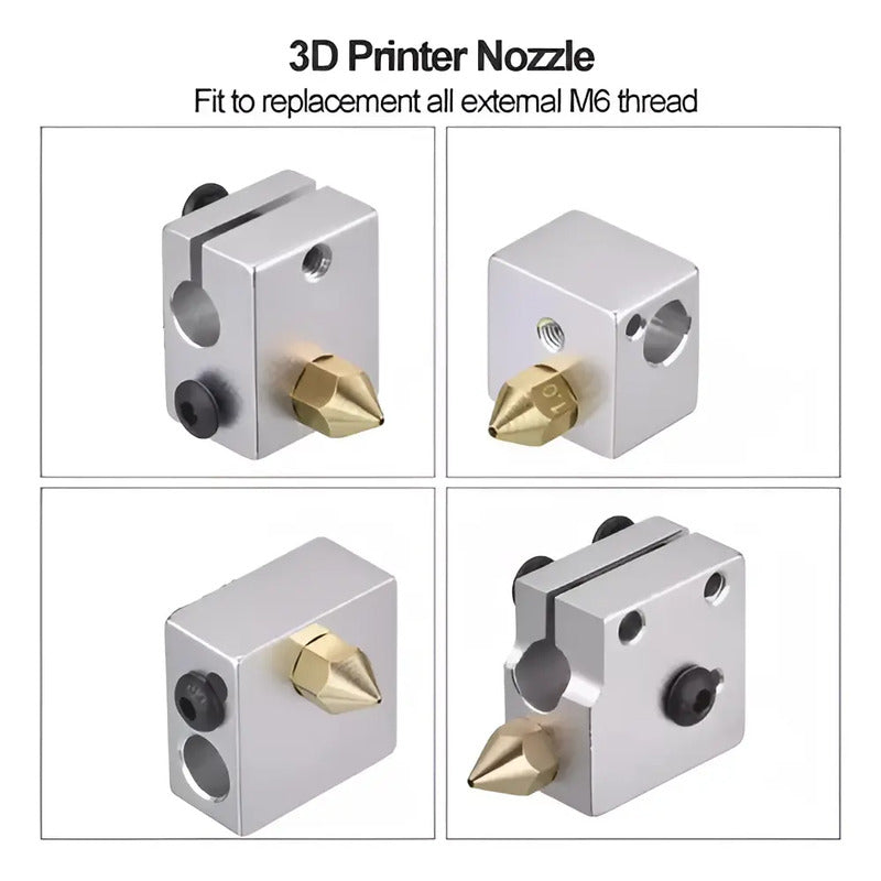 Pack 10 Boquilla Nozzle Para Impresora 3d Mk8 Ender 3 Cr10