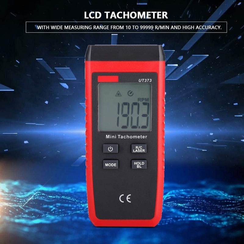 Tacometro Digital Medidor Rpm Laser Sin Contacto Ut-373 Negro
