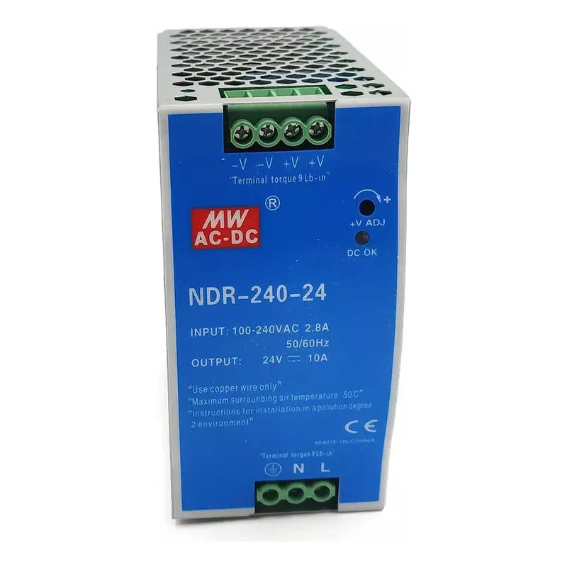 Fuente De Poder Riel Din Mean Well Ndr-240-24 24v 10a 240w