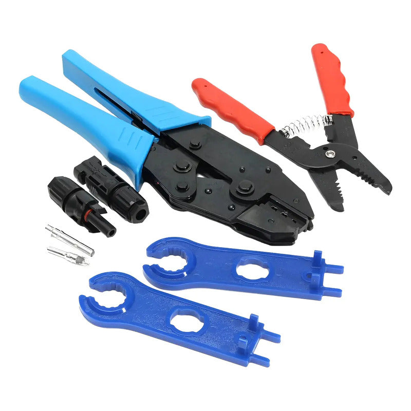 Set Herramientas Crimpadora Llaves Mc4 Panel Solar Pelacable