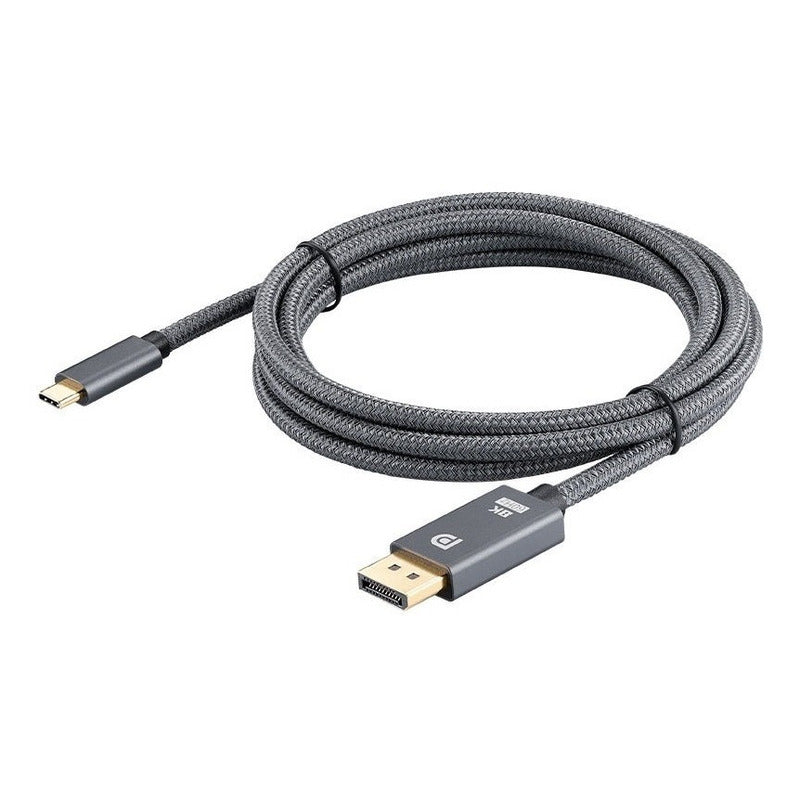 Cable Usb-c A Displayport 1.4 2mt Premium 8k Uhd - 4k 144hz Gris