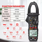 Tester Pinza Amperímetrica Amperimetro Tenaza Multimetro Lcd
