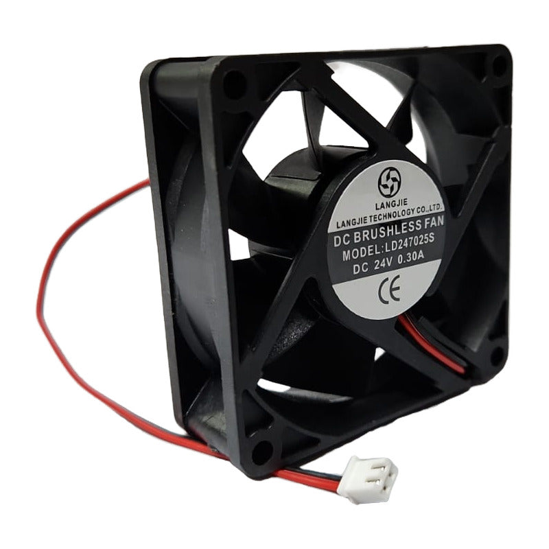 Ventilador Fan Cooler Ld247025s 24v 70x25mm 2 Pines 7025 Negro