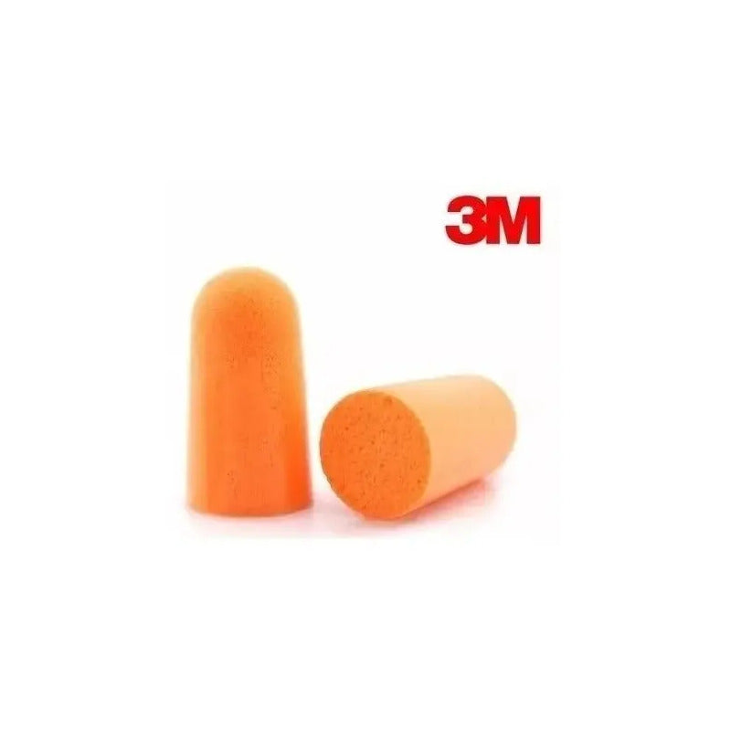 Pack 10 Pares Detallados Tapones Protectores Oído 3m 1100 Naranja