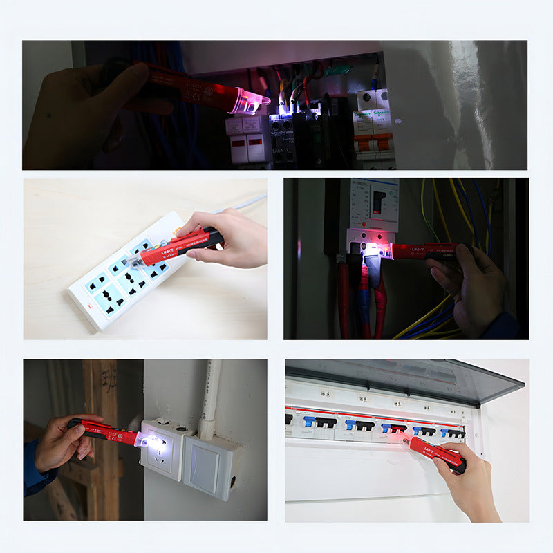 Tester Detector Fase Buscapolo Voltaje Uni-t Portatil 1000v Rojo Y Negro