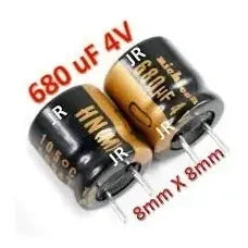 2 X Condensador Capacitor Filtro 680uf 4v 105ºc 8mm