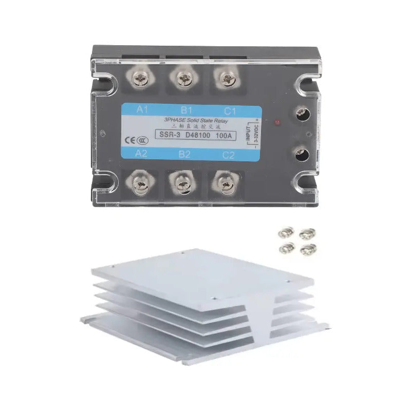 Rele Ssr Trifasico Estado Solido 220v 100a 24/480vac 3-32vdc