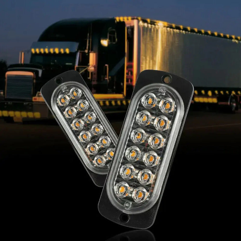 2x Foco Neblinero Luz Led Estroboscopico 12v 24v Blanca Azul