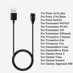 Cable Carga Para Garmin Fenix 5 5s 5x Plus Forerunner 935 Negro